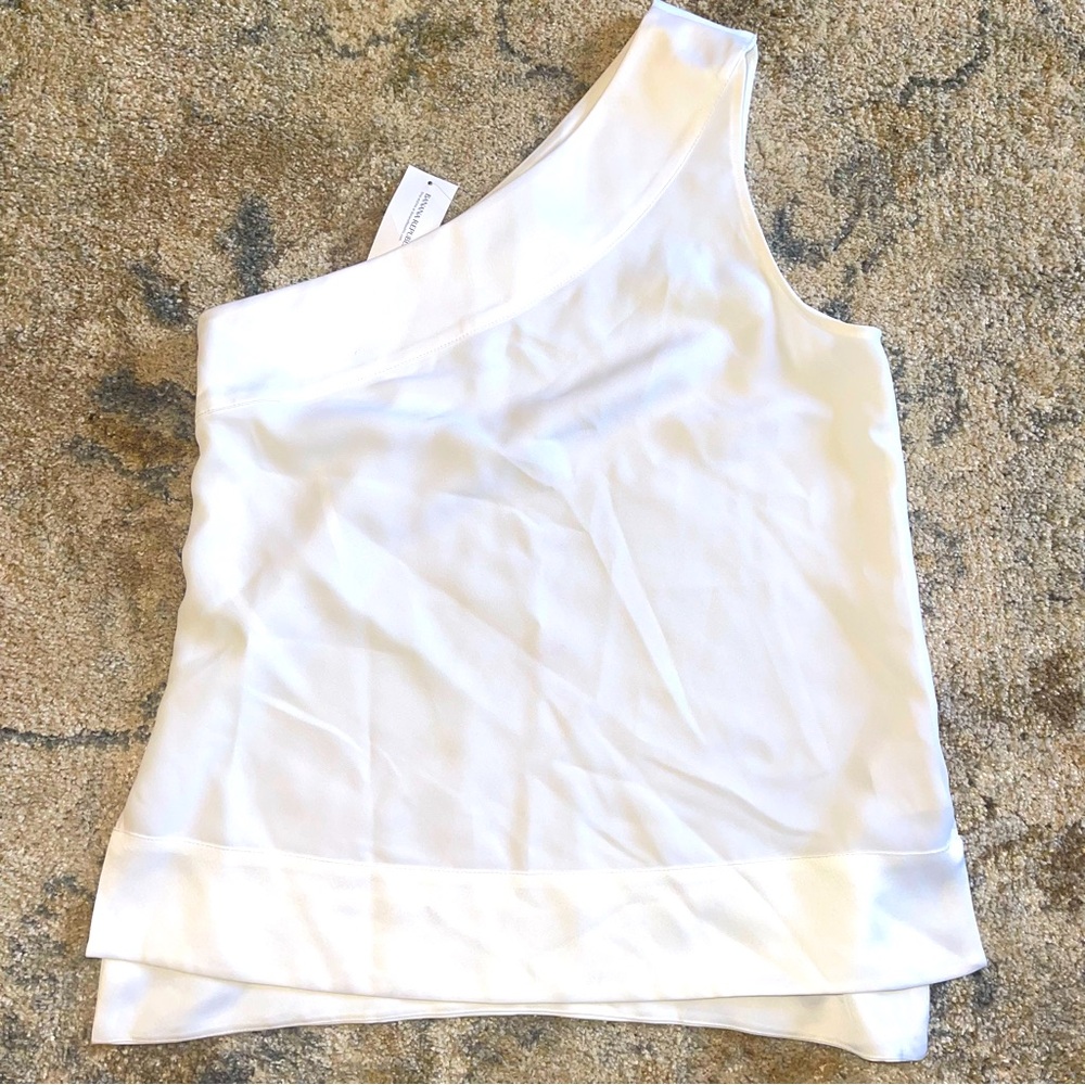 NWT Banana Republic One Shoulder White Blouse - Small